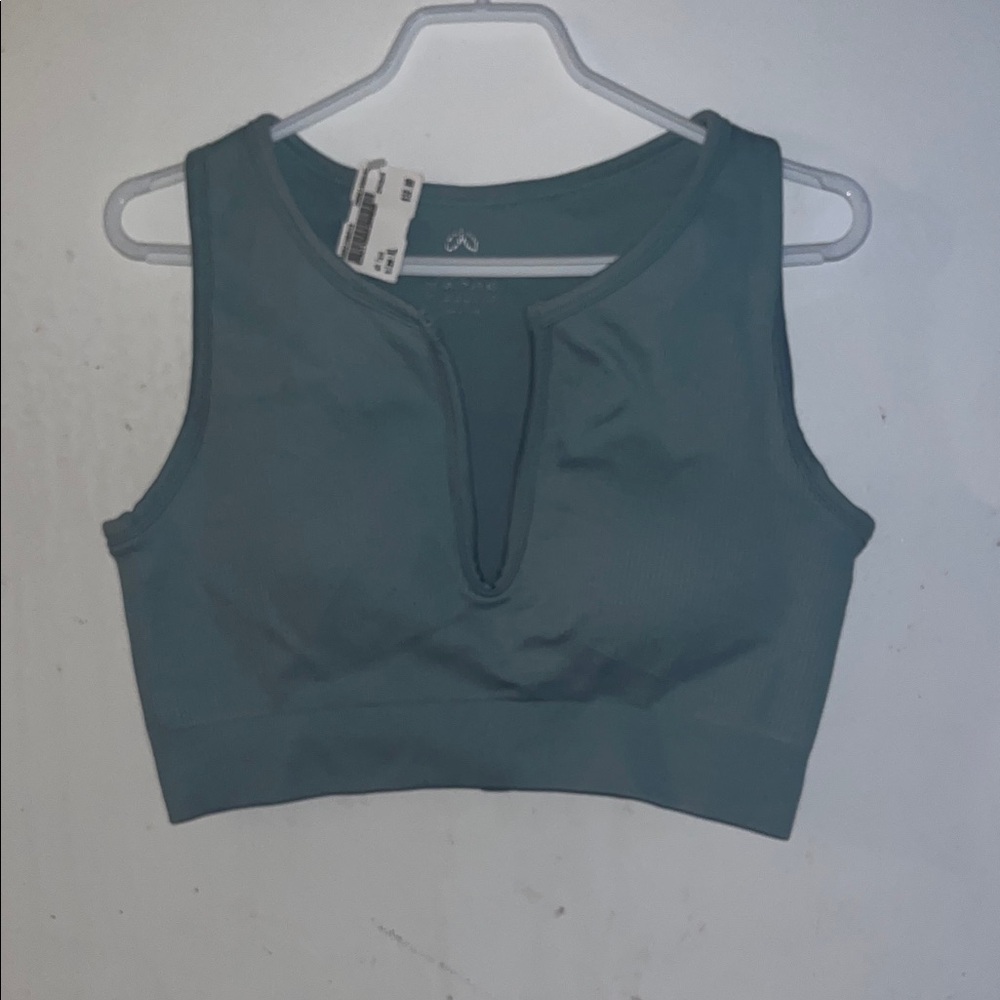 Seamless Teal Sports Bra